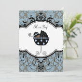 Invitation Cartons d'invitation pour Baby Shower garçon en Da (Debout devant)