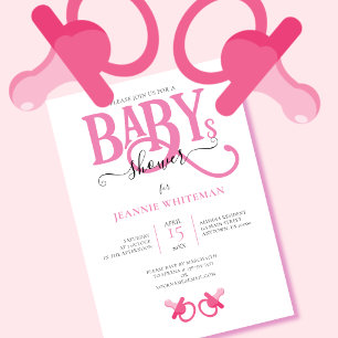 Invitation Cartons d'invitation pour Baby Shower Jumeaux Suce