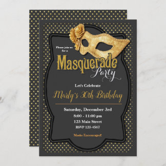 Invitation Cartons d'invitation pour bal masqué