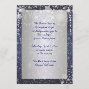 Invitation Cartons d'invitation pour bal sous les étoiles