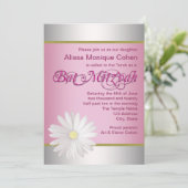 Invitation Cartons d'invitation pour Bat Mitzvah Fleur Margue (Debout devant)