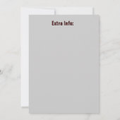 Invitation Cartons d'invitation pour enterrement de vie de ga (Dos)