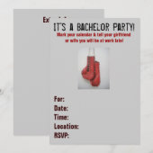 Invitation Cartons d'invitation pour enterrement de vie de ga (Devant / Derrière)