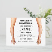 Invitation Cartons d'invitation pour enterrement de vie de ga (Debout devant)