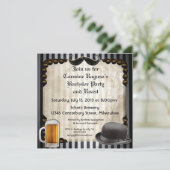 Invitation Cartons d'invitation pour enterrement de vie de ga (Debout devant)