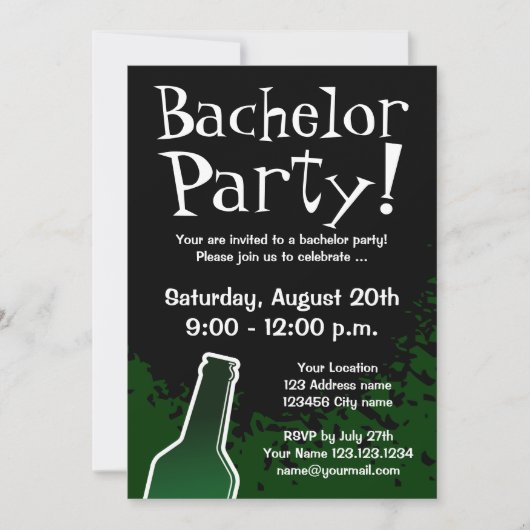 Invitation Cartons d'invitation pour enterrement de vie de ga (Devant)