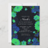 Invitation Cartons d'invitation pour fête avec fleurs lumines (Devant)