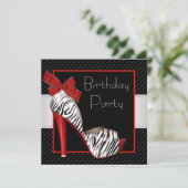 Invitation Cartons d'invitation pour fête d'anniversaire Blac (Debout devant)