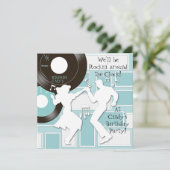 Invitation Cartons d'invitation pour fête d'anniversaire sur (Debout devant)