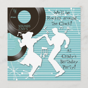 Invitation Cartons d'invitation pour fête d'anniversaire sur 