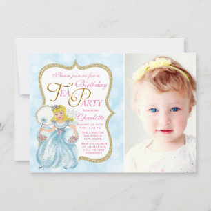 Invitation Cartons d'invitation pour fête d'anniversaire Tea