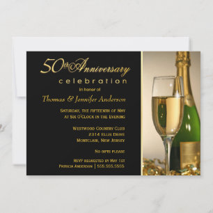 Invitation Cartons d'invitation pour fête de 50 ans avec mono