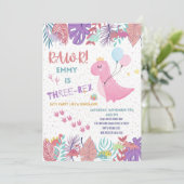 Invitation Cartons d'invitation pour fête de dinosaures  (Debout devant)