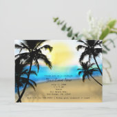 Invitation Cartons d'invitation pour fête de plage tropicale (Debout devant)