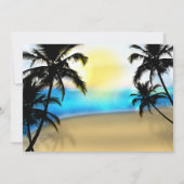 Invitation Cartons d'invitation pour fête de plage tropicale (Dos)