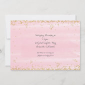 Invitation Cartons d'invitation pour fête de princesse rose e (Dos)