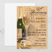Invitation Cartons d'invitation pour fête des 50 ans (Devant / Derrière)