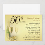 Invitation Cartons d'invitation pour fête des 50 ans d'annive (Devant / Derrière)