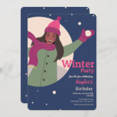 Invitation Cartons d'invitation pour fête d'hiver (Devant / Derrière)