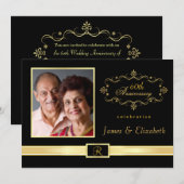 Invitation Cartons d'invitation pour fête du 60e anniversaire (Devant / Derrière)