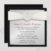 Invitation Cartons d'invitation pour la 25e fête d'anniversai (Devant / Derrière)