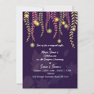Invitation Cartons d'invitation pour la cérémonie de Sangeet