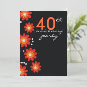 Invitation Cartons d'invitation pour la fête des 40 ans de ma (Debout devant)
