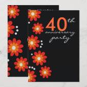 Invitation Cartons d'invitation pour la fête des 40 ans de ma (Devant / Derrière)