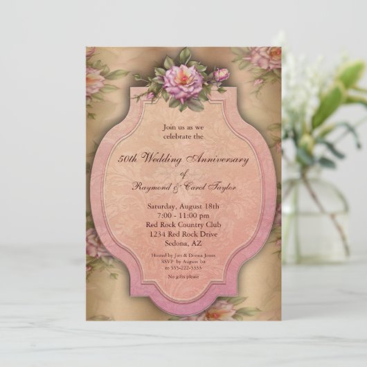 Invitation Cartons d'invitation pour la fête des 50 ans de ma (Debout devant)