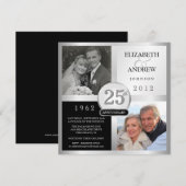 Invitation Cartons d'invitation pour la fête du 25e anniversa (Devant / Derrière)