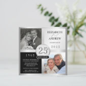 Invitation Cartons d'invitation pour la fête du 25e anniversa (Debout devant)