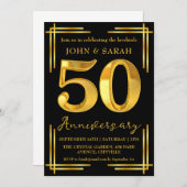 Invitation Cartons d'invitation pour la fête du 50e anniversa (Devant / Derrière)