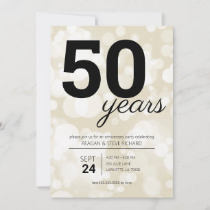 Invitation Cartons d'invitation pour la fête du 50e anniversa