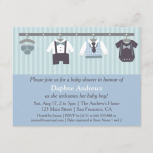 Invitation Cartons d'invitation pour la fête prénatale d'un b