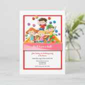 Invitation Cartons d'invitation pour la fosse à balles (Debout devant)