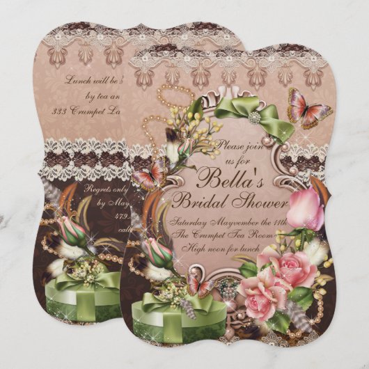 Invitation Cartons d'invitation pour la réception de mariage (Devant / Derrière)