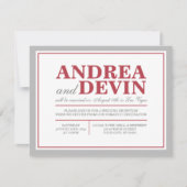 Invitation Cartons d'invitation pour la réception de mariage (Devant)