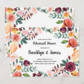 Invitation Cartons d'invitation pour la répétition de mariage (Devant / Derrière)