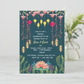 Invitation Cartons d'invitation pour la soirée Sangeet de mar (Debout devant)
