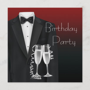 Invitation Cartons d'invitation pour l'anniversaire d'un homm