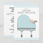 Invitation Cartons d'invitation pour l'arrivée d'un bébé garç (Devant / Derrière)