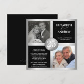 Invitation Cartons d'invitation pour le 25e anniversaire avec (Devant / Derrière)