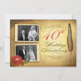 Invitation Cartons d'invitation pour le 40e anniversaire de m