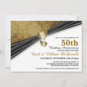 Invitation Cartons d'invitation pour le 50e anniversaire Gold (Devant)