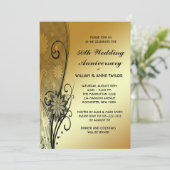 Invitation Cartons d'invitation pour le 50e anniversaire Gold (Debout devant)
