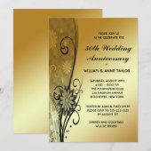 Invitation Cartons d'invitation pour le 50e anniversaire Gold (Devant / Derrière)