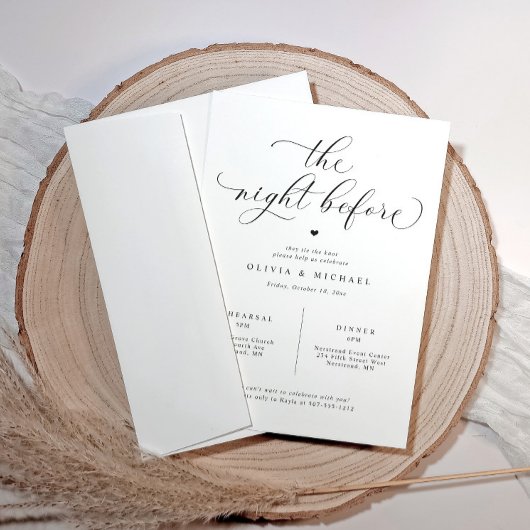 Invitation Cartons d'invitation pour le dîner de répétition d