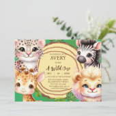 Invitation Cartons d'invitation pour le premier anniversaire (Debout devant)