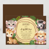 Invitation Cartons d'invitation pour le premier anniversaire (Devant / Derrière)