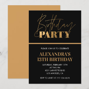 Invitation Cartons d'invitation pour les 13 ans Fête d'annive